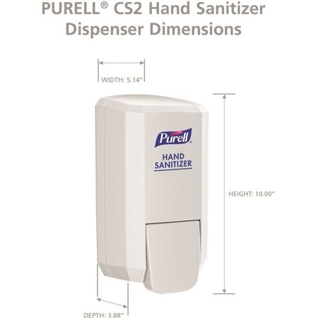 CS2 1000 ml White Push Style Hand Sanitizer Dispenser, 6PK -  PURELL